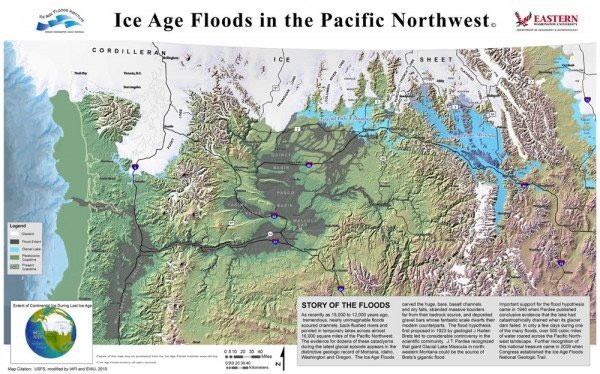 太平洋西北岸草原地表有巨砾拖曳侵蚀的痕迹：1万年前“上古洪水”是真的