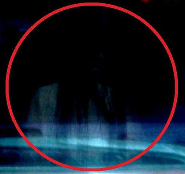 相片中隐约可看到的异像类似是一名长发的白衣女子