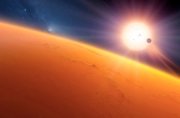 An exoplanet orbiting a red dwarf star may appear to have signatures for life, w
