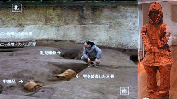 日本的“庞贝古城”火山灰中发掘出1400年前穿着金属铠甲的战士