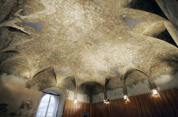 Known as Sala delle Asse, or Room of the Planks, after the wood panels that line