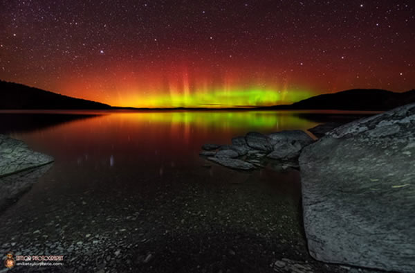Astrophotographer Mike Taylor sent this photo showing an aurora at Moosehead Lak