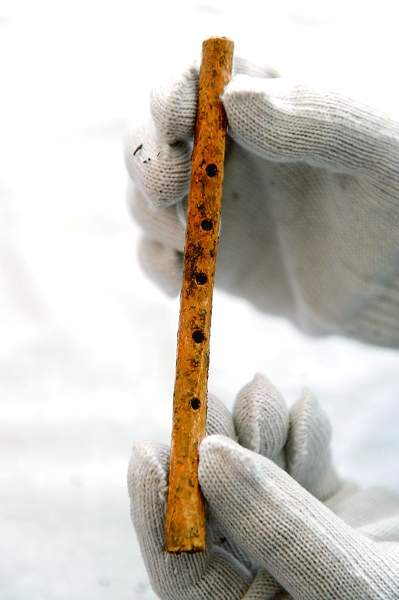 河南省舞阳县贾湖新石器时代遗址中出土8000多年前骨笛