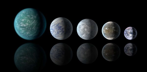 Shown are the relative sizes of all of the habitable-zone planets discovered to