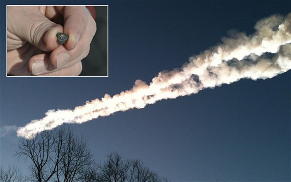 2013年2月在俄罗斯车里雅宾斯克上空爆炸的陨石