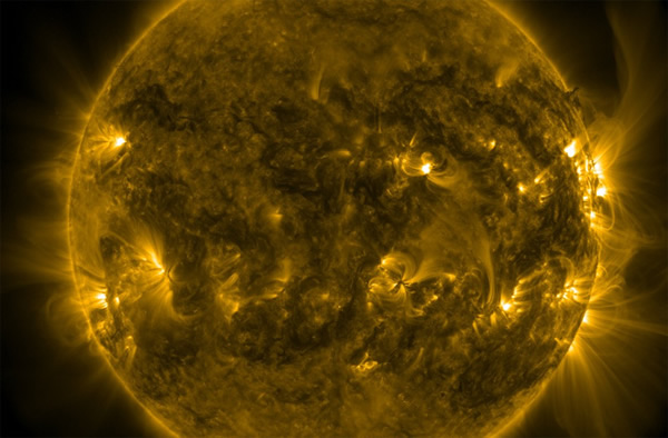 The extreme-ultraviolet sun as observed on Nov. 24, 2013 -- the magnetically dom