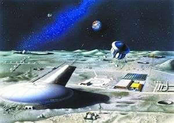 半地下式月球基地设想图