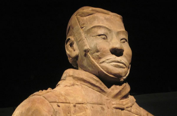 Shown here, one of nine Terracotta Warriors that was on display at the Terracott