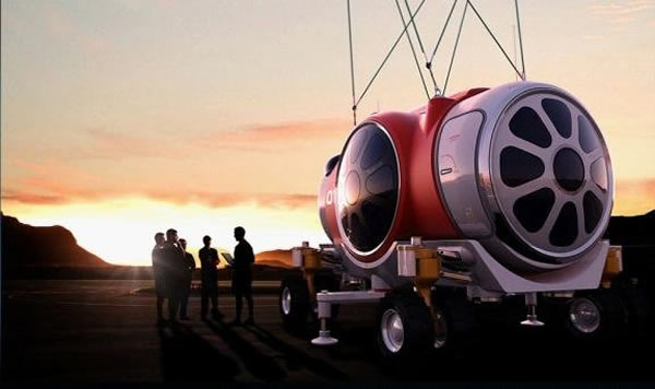 航天舱重约8千磅,可载两名飞行员与六名乘客。(World View提供)