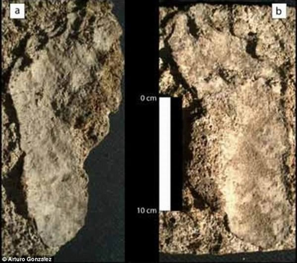 墨西哥奇瓦瓦沙漠发现北美洲最古老人类脚印，其历史可追溯至10550年前，科学家分析是印第安Coahuiltecans人的足迹