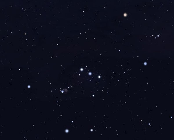 象限仪座流星雨1月现身,冬季星空找猎户座。(图/台北市立天文馆)