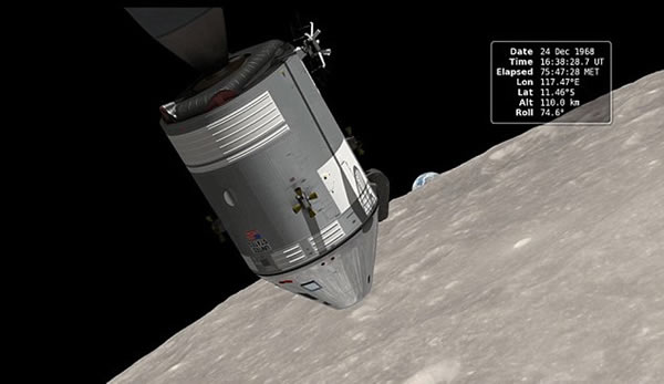 阿波罗8号任务是人类历史上第一次飞出近地轨道的载人任务。