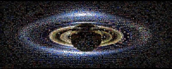 2013年7月19日,“向土星挥手”活动启动,鼓励人们在自己身处之地找到闪烁在天空中的土星,向其挥手,并上传至网上。活动从收到的照片中挑出1600张,制成了这张