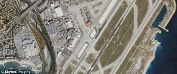 法国尼斯的卫星图像