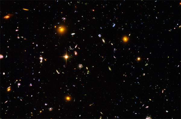 The Hubble Ultra Deep Field, is an image of a small region of space in the const