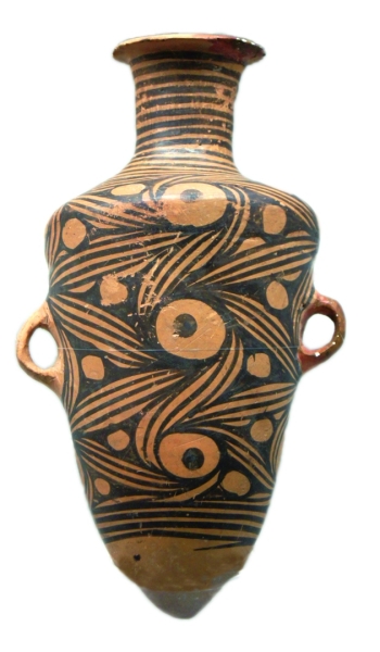 甘肃省博物馆收藏的马家窑文化的旋纹尖底瓶