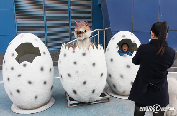 钻到恐龙蛋里拍个照