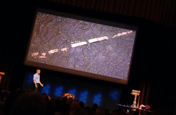 Steve Squyres discusses the gypsum vein discovered by Mars rover Opportunity, an