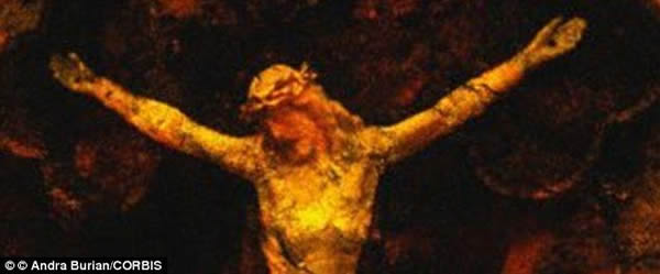 在近期研究的耶稣画像里，90%的绘画都展示了他的左边，包括这张安德拉·布里昂（Andra Burian）的绘画。