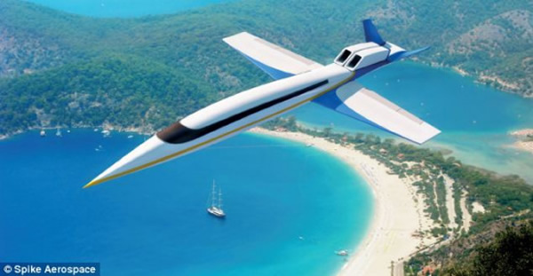 小型超音速飞机Spike Aerospace S-512的无敌窗外景观