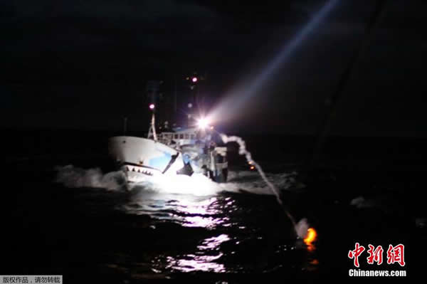 日本捕鲸船在南极遭反捕鲸团体抗议