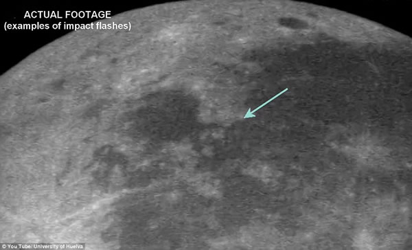 天文学家观测到400公斤重小行星撞击月球