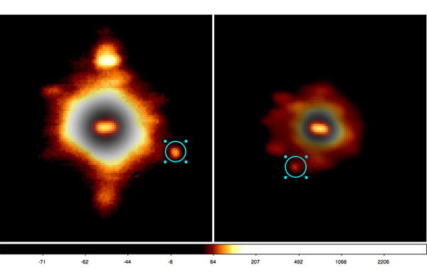 Two adaptive optics observations made in July 2006 and October 2008 with the Kec