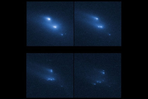 天文学家第一次观测到小行星(P/2013 R3)发生分裂