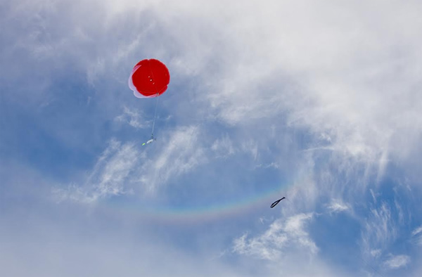 Photo of an atmospheric balloon released during the ASCOS expedition in 2008 to