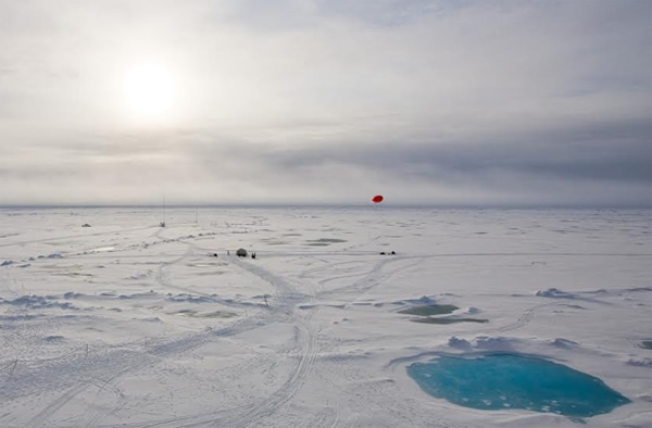 Photo taken during the ASCOS expedition in 2008 to the high Arctic; this expedit