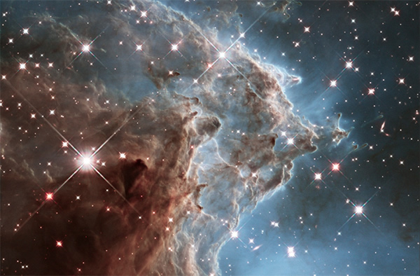A new Hubble infrared image showing part of NGC 2174, aka the Monkey Head nebula