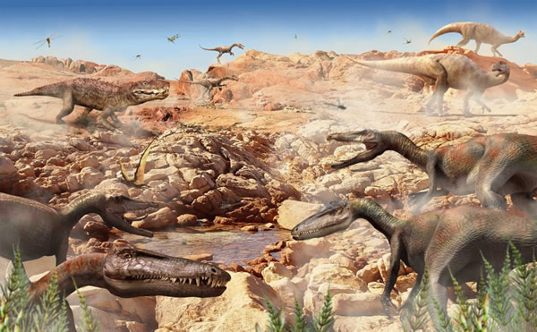 大型恐怖沙尘暴的侵袭导致恐龙大面积死亡？