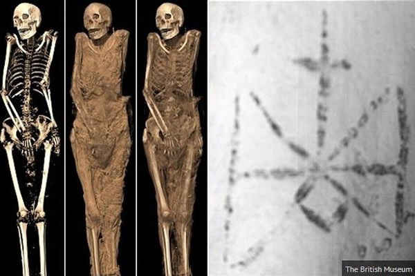 埃及一具1300年前女性木乃伊的大腿内侧纹有男子的名字