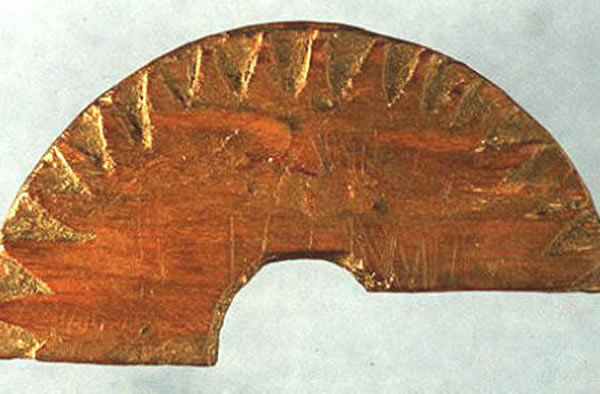 This wooden fragment discovered in Uunartoq, Greenland, in 1948 has long been th
