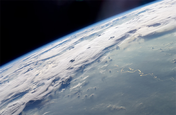 The stormy skies over Brazil as seen by astronauts on board the International Sp