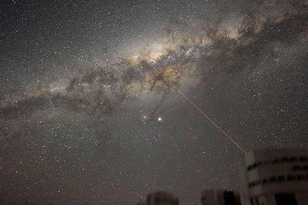 欧洲天文台激光指向的正是银河系的中央