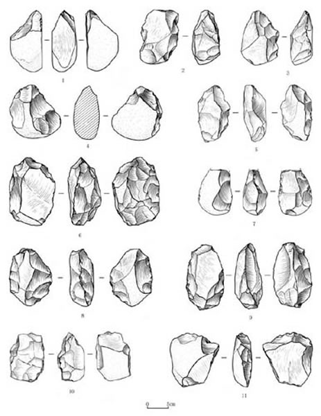 蓝田新发现的石制品