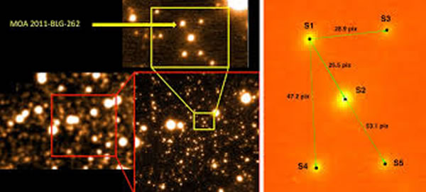 天文学家可能找到太阳系外第一颗围绕行星运行的卫星(MOA-2011-BLG-262)