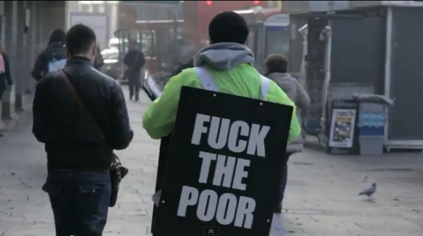 英国公益团体穷人滚蛋的街头实验引发争议 -