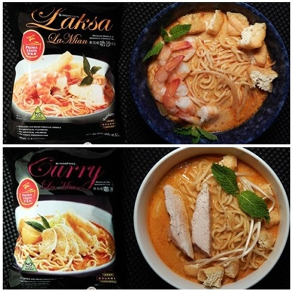 新加坡百胜厨的叻沙拉面(上)及咖喱拉面(下)则分排第2名和第3名。