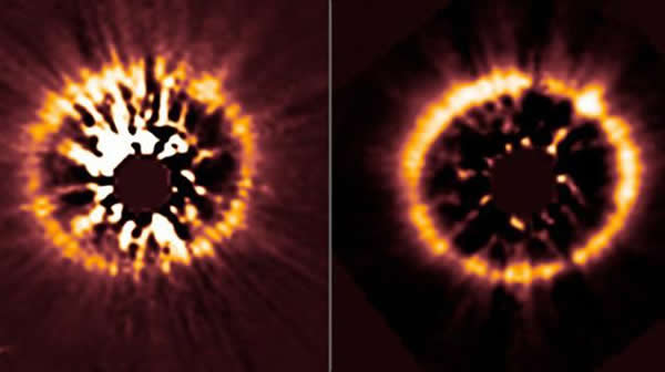 哈勃望远镜对HD 141943天体系统的观测图像