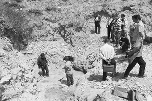 “恐龙化石”发现现场