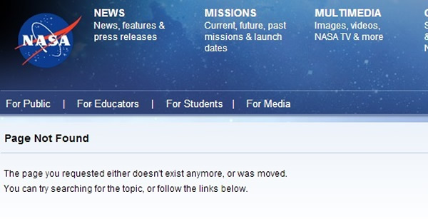 NASA网站显示新书已被撤回