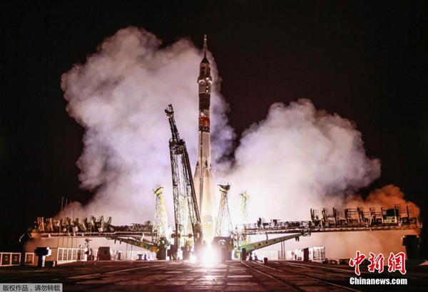 俄罗斯载人飞船“联盟TMA-13M”为国际空间站送去3名新的考察组成员