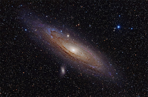Andromeda is a spiral galaxy approximately 2.5 million light-years from the Milk