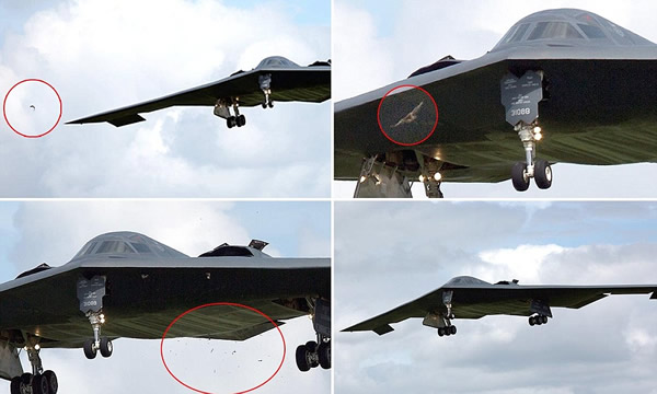 �����վ�B-2���κ�ը����Ӣ������ʱ��һֻͺӥ��ײ