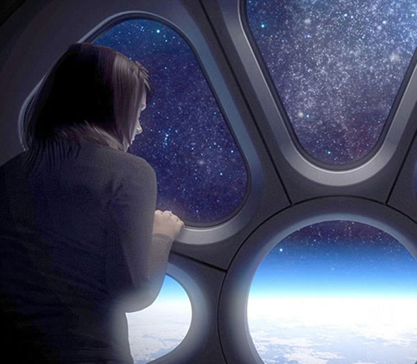 太空载人气球飞行示意图