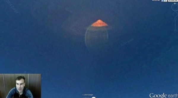 Google Earth拍到美国蒙大拿州上空的飞碟?