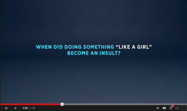 �¹�always������Ʒ����YouTube������Ů�Թ�棺��Like A Girl�� ӰƬ5����ǧ�����