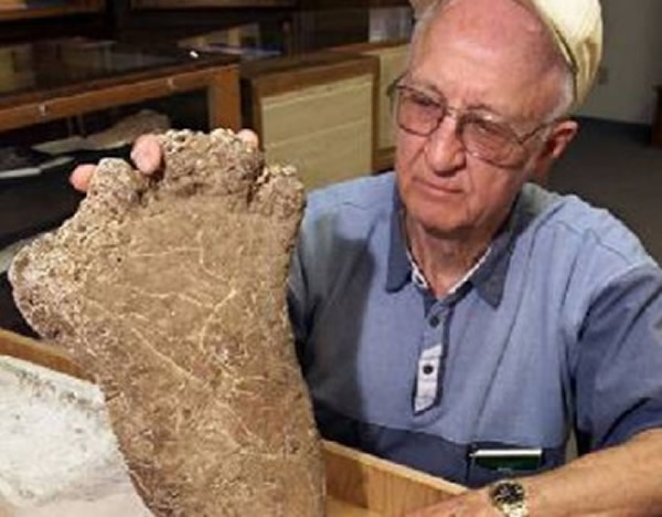 此前发现的疑似大脚怪脚印